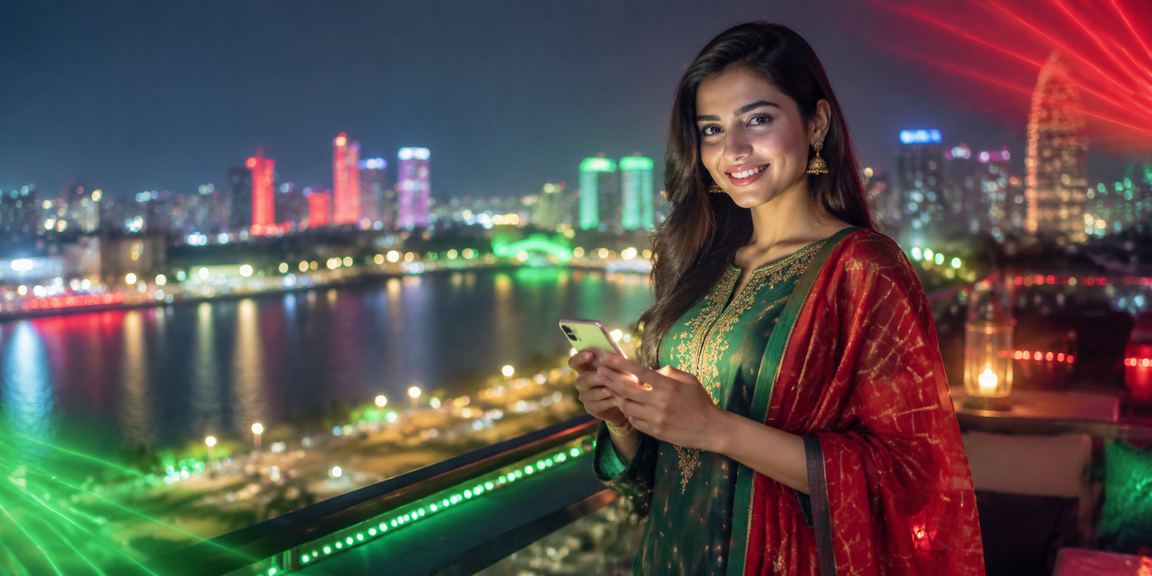 চট্টগ্রামে লাল-সবুজ পটভূমিতে মোবাইল পেমেন্টের মাধ্যমে ৭০৬ অ্যাপ ব্যবহারের দৃশ্য