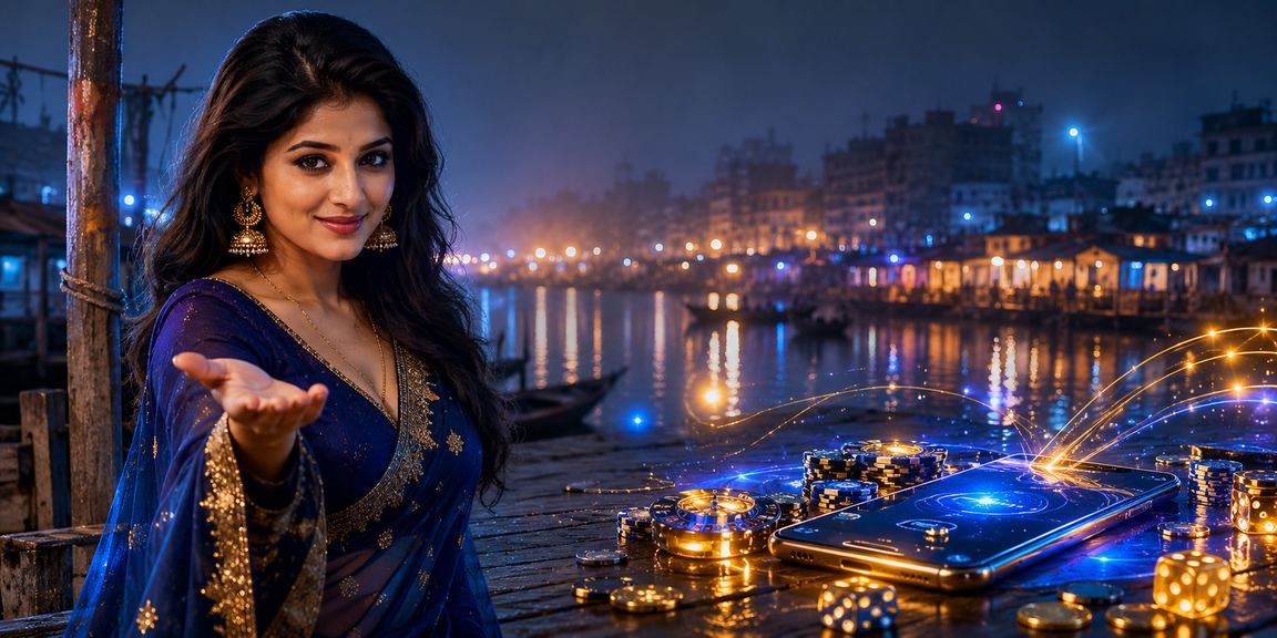 রংপুরে ক্যাসিনো অ্যাপ ব্যবহার করে স্পোর্টস বেটিংয়ে অংশ নেওয়া বাংলাদেশি মডেলের দৃশ্য