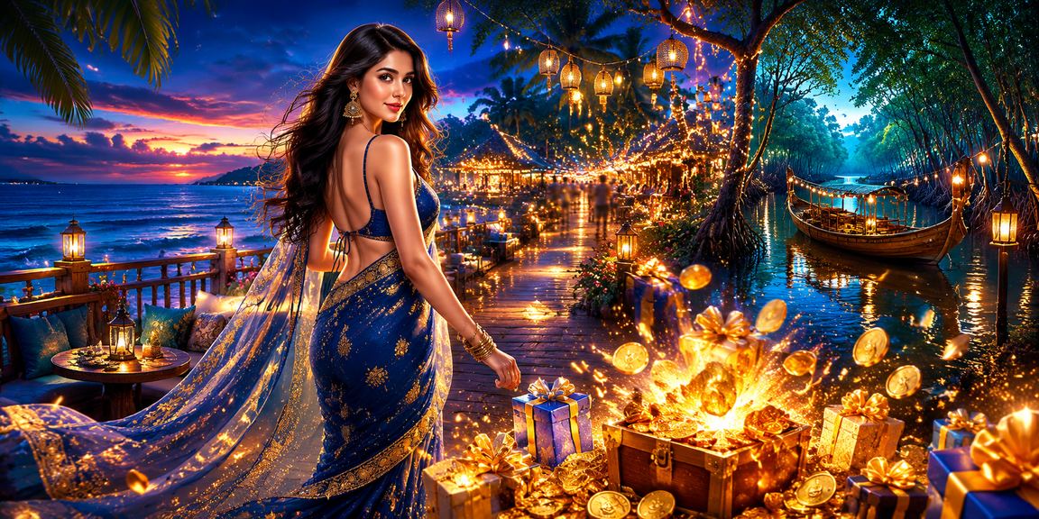 সুন্দরবন সমুদ্র সৈকতে বিনোদন ক্যাসিনো অভিজ্ঞতার দৃশ্য